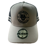 LOW PROFILE TRUCKERS CAP round logo- STRAW BROWN